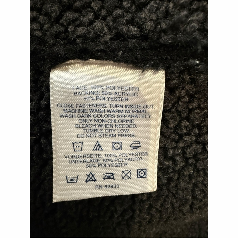Lands’ End Youth Sherpa Fleece Vest Black Full Zip Warm Layering L 14–16 Outdoor - Picture 8 of 8